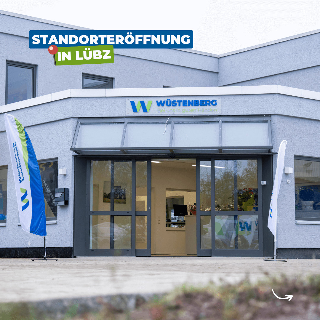 Blick auf den Eingang des neuen Standorts Lübz